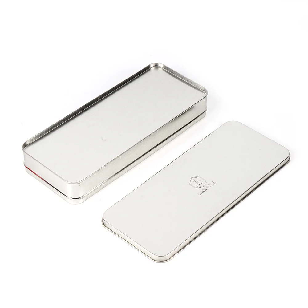Custom Designer Blank Matte Thin Tin-empty Metal Packaging Tin Belt boxes
