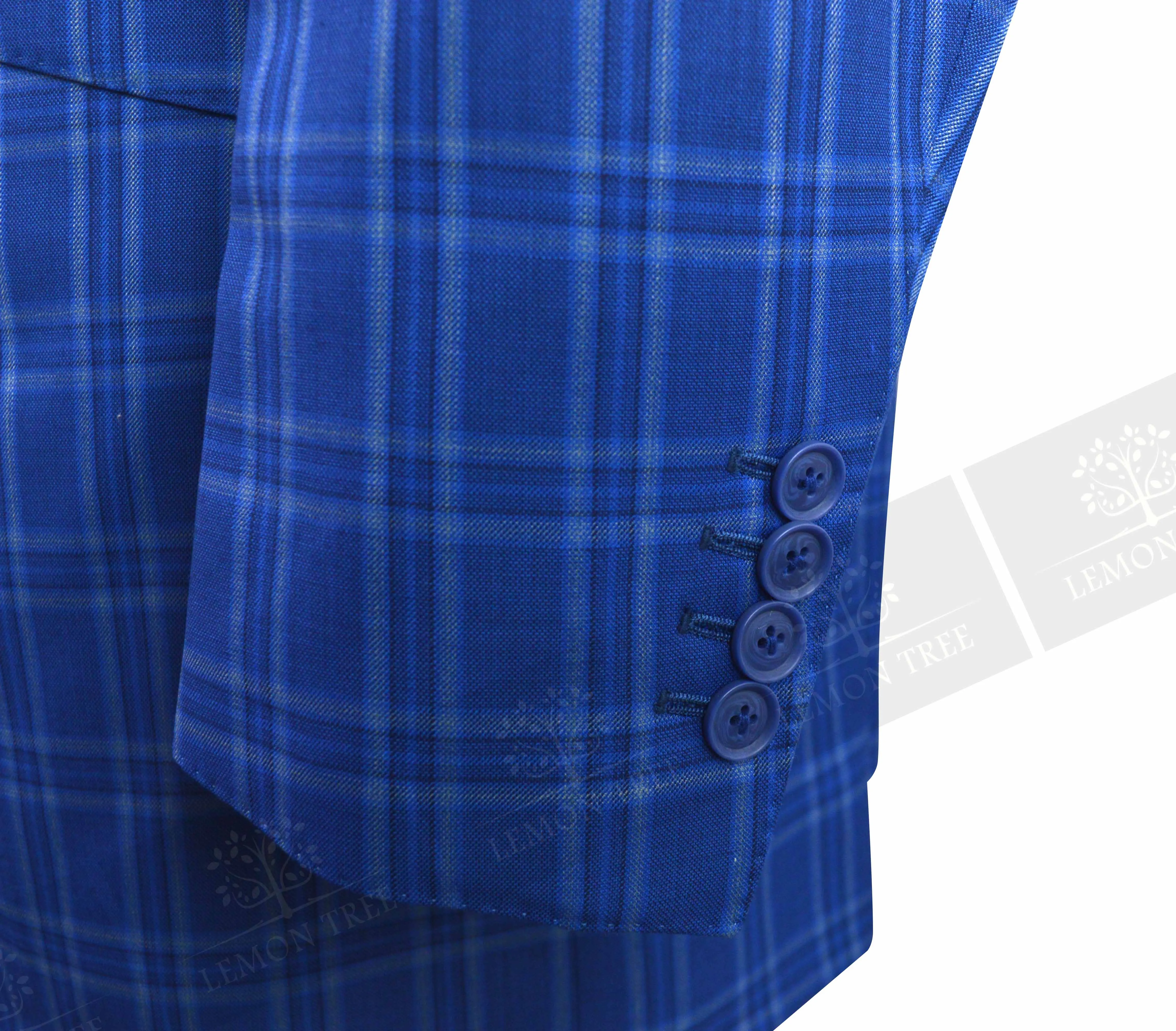 New style high quality wedding dress suits for mens blazer slim fit royal blue coat pant photos