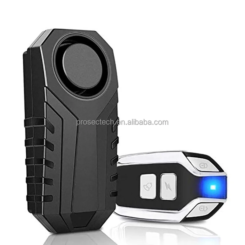 Waterproof Security Motorcycle Bicycle Alarm Anti Theft Wireless Bike Vibration Alarm with Remote Loud Bike Alarm for Bike