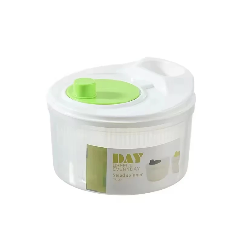 3L Manual Rotation Dehydration Salad Spinner Dryer Kitchen Vegetable Spinner Major Salad Spinner