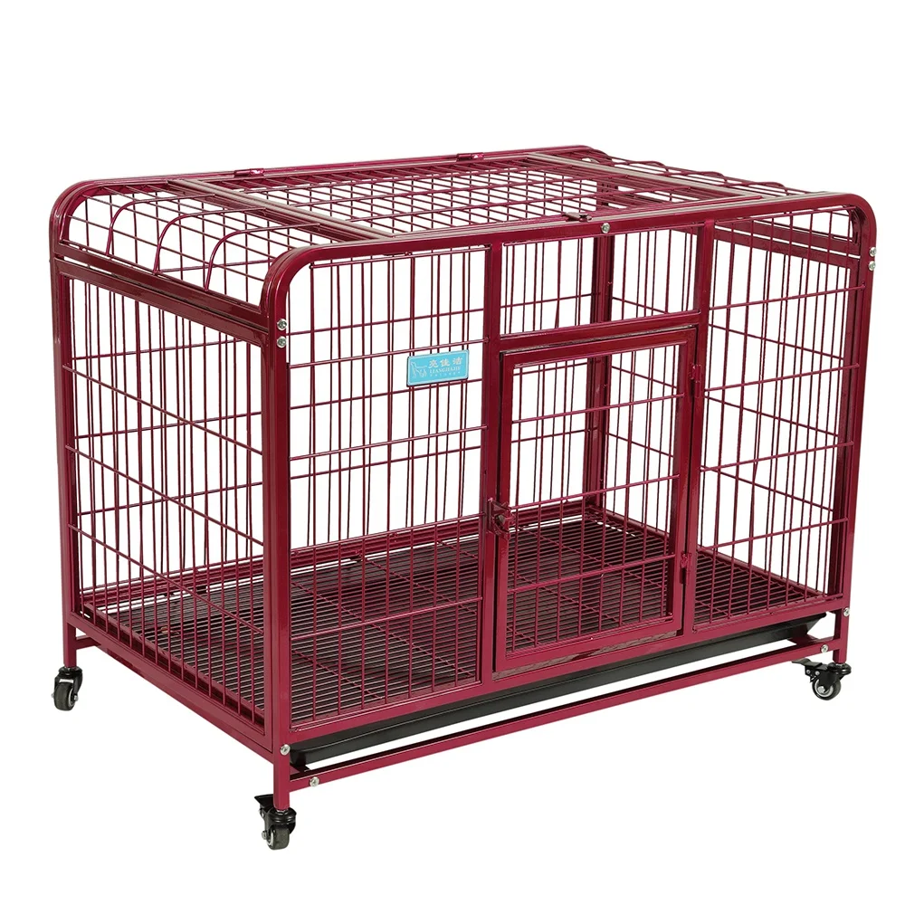 LJF198L Spot square tube large dog dog cage cat cage removable with wheels Pet Cages