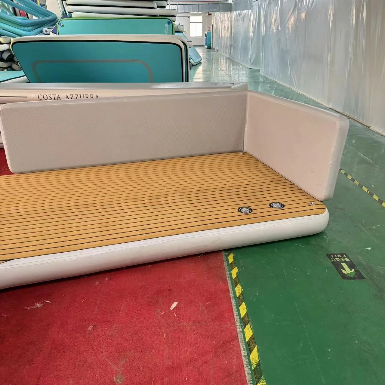 Factory Wholesale y-shape Boat Water Inflatable Floats Motorboat Dock Platform Yacht Dock Island Platform