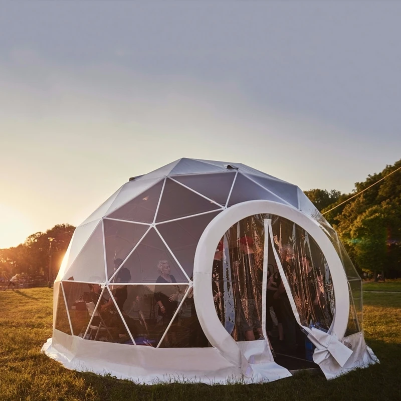 4 м маленький прозрачный купол Igloo дом для улицы роскошная палатка ресторана со столом и стульями
