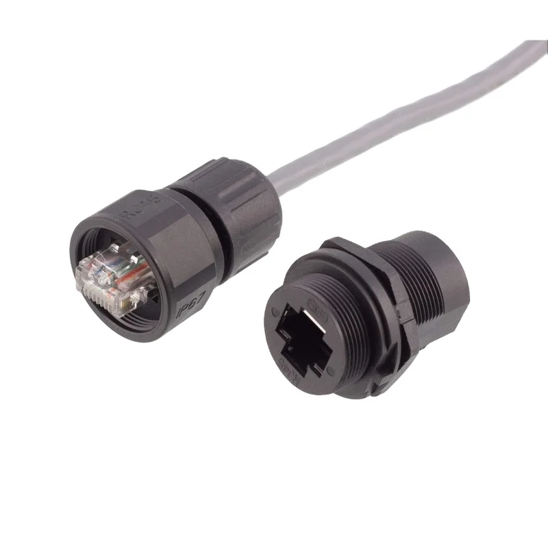 Соединительные шнуры RJ45 Cat 5e Ethernet, сброс натяжения к стандарту RoHS, совместимый водонепроницаемый соединитель RJ45