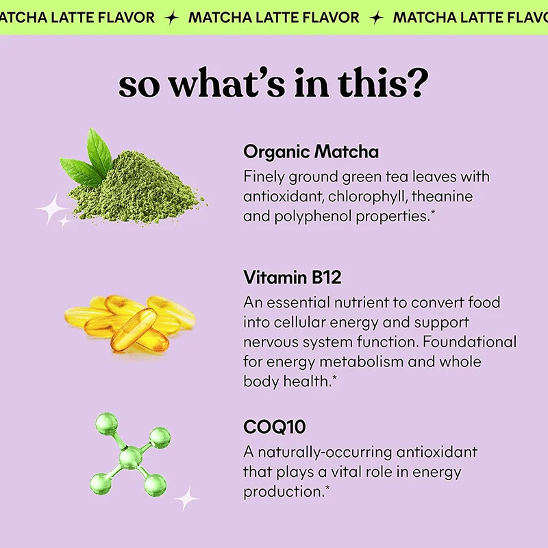 1000 мг Orgainc Matcha порошок зеленого чая Gummies Vtamin B12 цинковые жевательные мармеладки