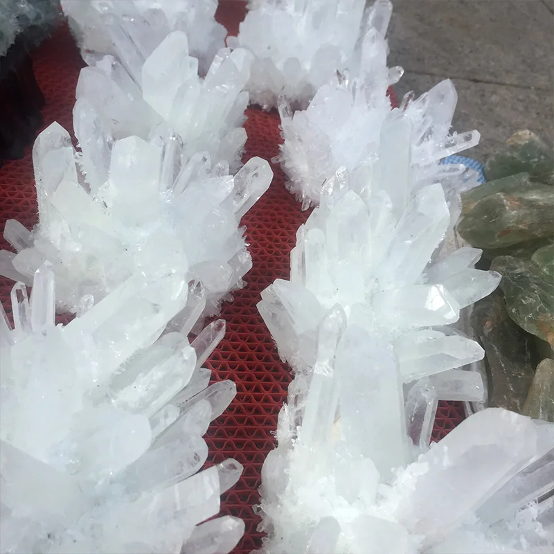 Оптовая продажа, высокое качество, натуральный белый прозрачный камень, кварцевый кристалл, целительные кластеры для украшения