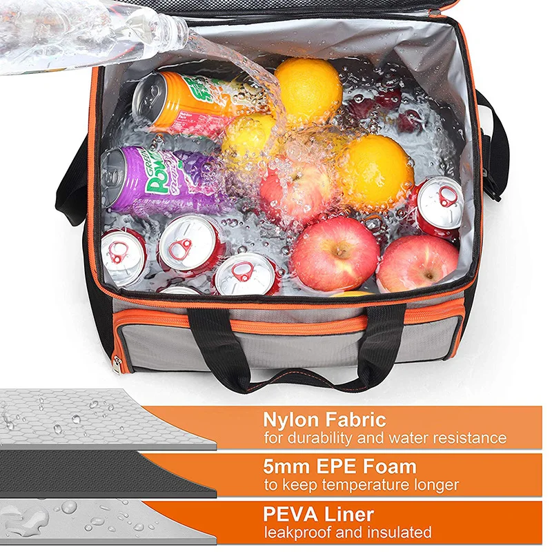 customized leak proof lunch travel picnic cooler bag tote cooler shopping bag insulated lunch for outdoor