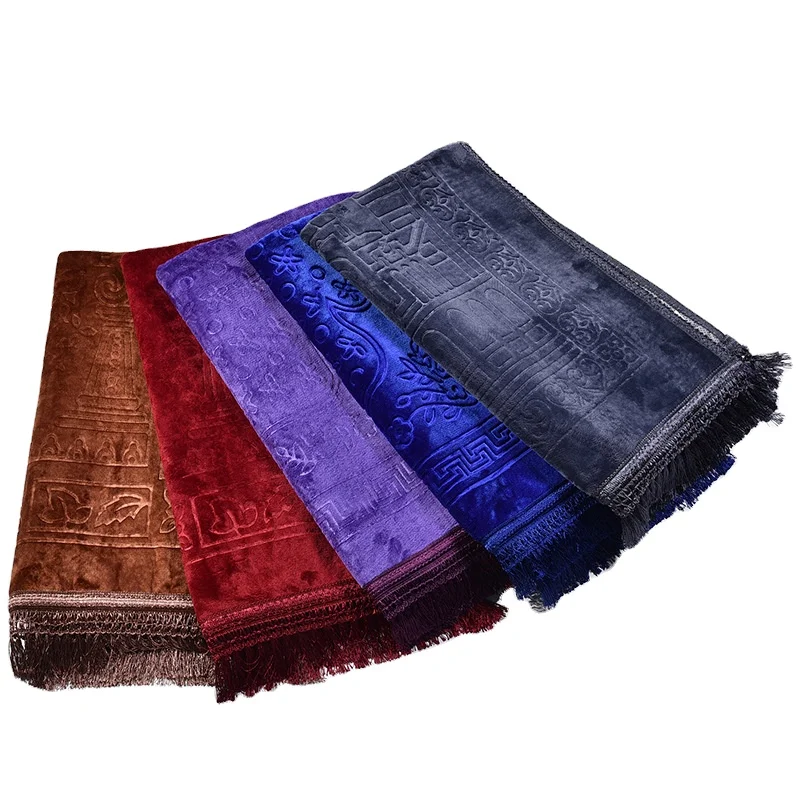 Тисненый молитвенный коврик Bancy однотонный мусульманский в подарок