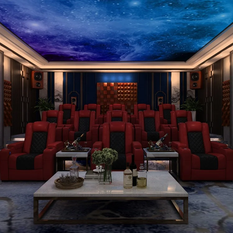 wholesale price theater seats electric cinema sofa home movie room seating with cup holder theatre furniture for private cinema