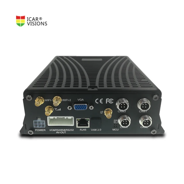 
4 Channels 1080P Mobile DVR 3G/4G GPS Recorder with G-sensor Car Black Box Kit, 4 Waterproof Side View Cameras included 