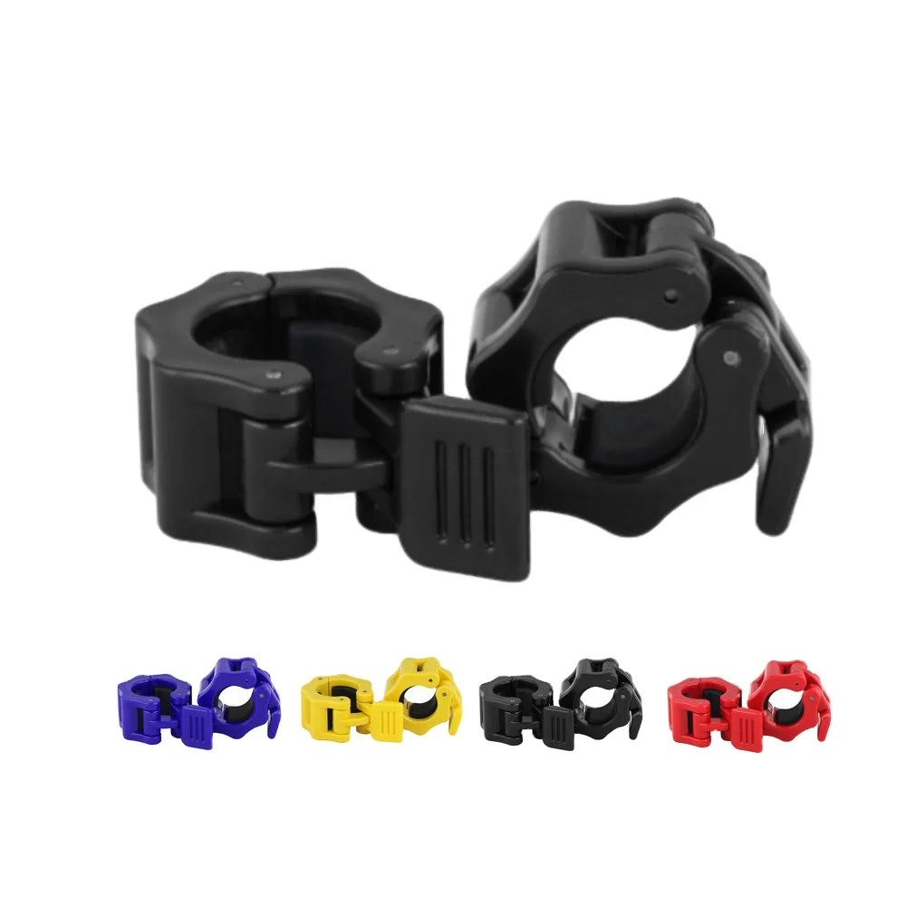 Portable Gym Weight Lifting Workout Barbell Collar Lock Black Star for 25mm/28mm/30mm Threaded End bar
