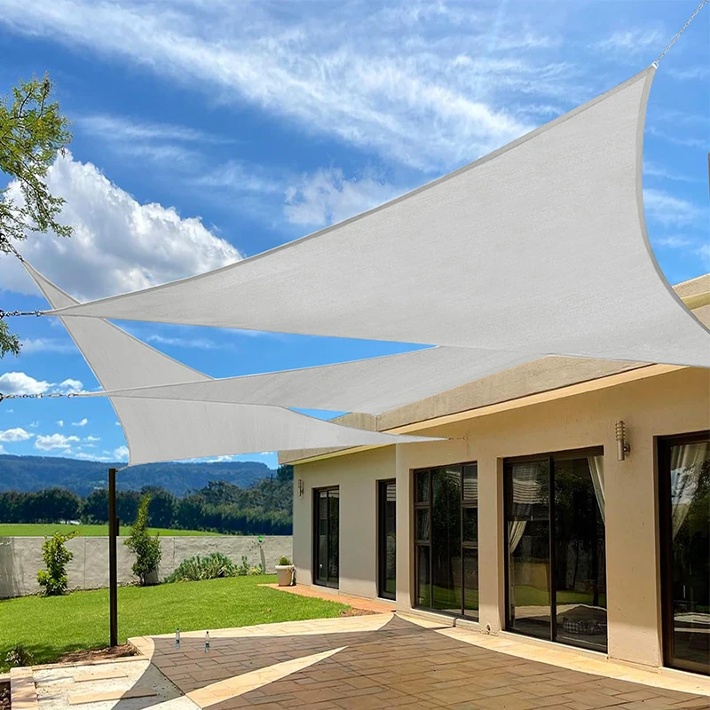 Manufacture Sun Shade Sail Polyester Anti Uv For Hotel Beach Swimming Sun Shading Sail Waterproof