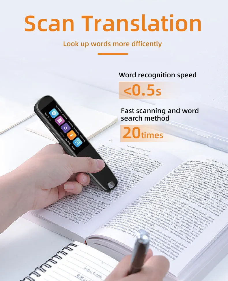 S7H Smart Point Reading Pen Multi Language Translation Voice Translator Offline Scanning  Pen