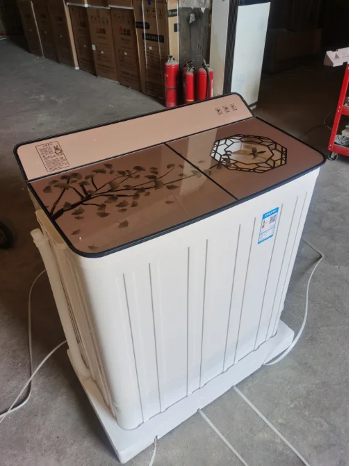 13 kg large capacity steel washing machine, household semi-automatic double drum washing machine,washing and drying machines-HX