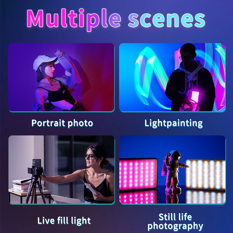Mamen Multifunctional RGB Panel Fill Light Photography Fill Lighting LED Video fill light