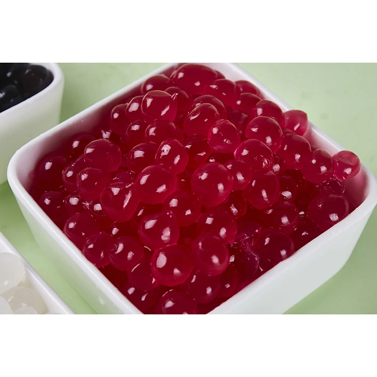 
Wholesale Bubble Tea Ingredients Mango Popping Boba Pearls For Boba Tea 