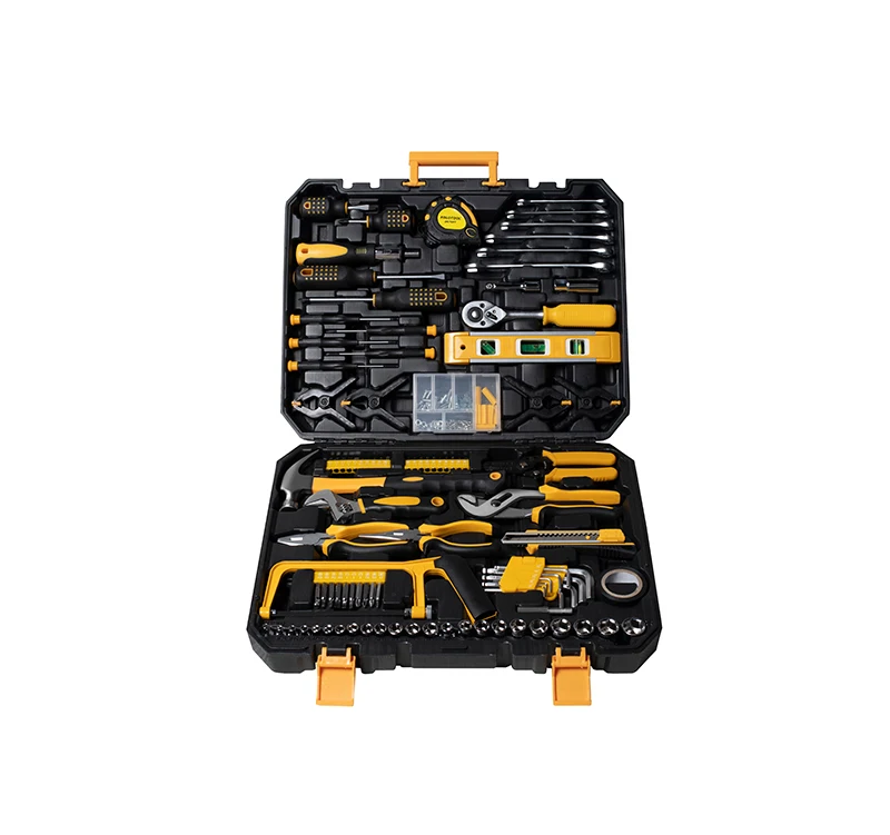 168pcs online hot sale hand tools set box, popular tool kit mechanical tools names in America