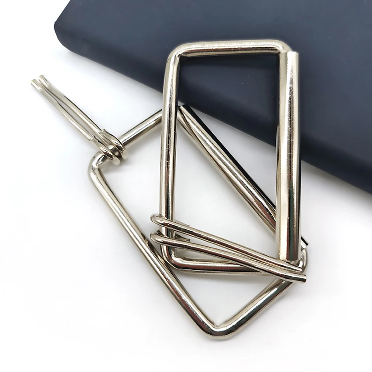 Custom High Quality Handbag Straps Metal Pin Buckle Adjuster Slider Roller Belt Buckles 70mm Square Side Release Buckle