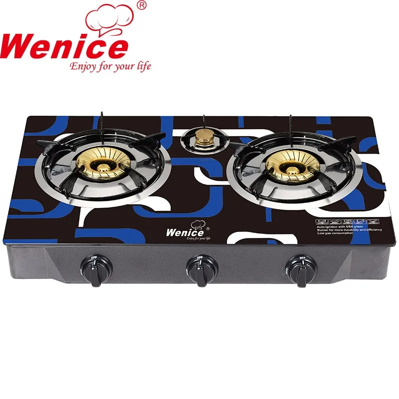 Настольная плита BD из нержавеющей стали, покрытие из закаленного стекла для газовой плиты