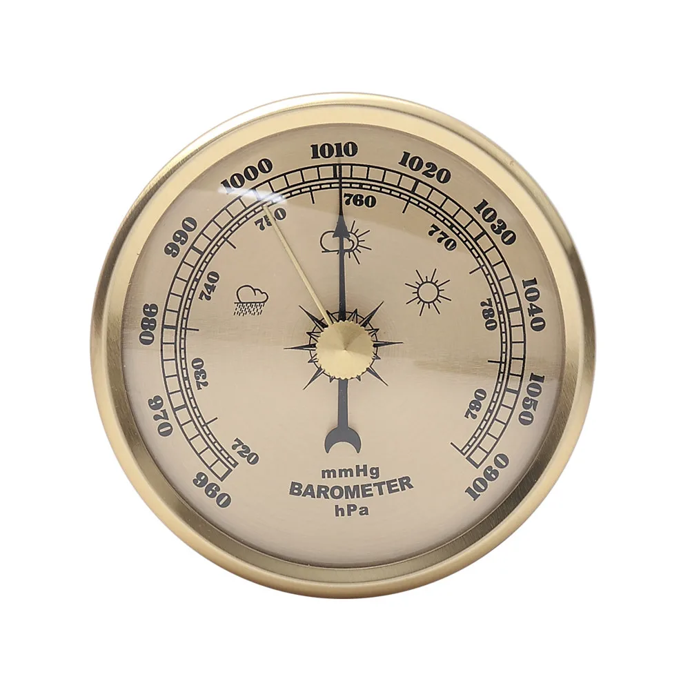 Home Pressure Gauge Weather Station Metal Wall Hanging Barometer Atmospheric Multifunction Thermometer Hygrometer Portable