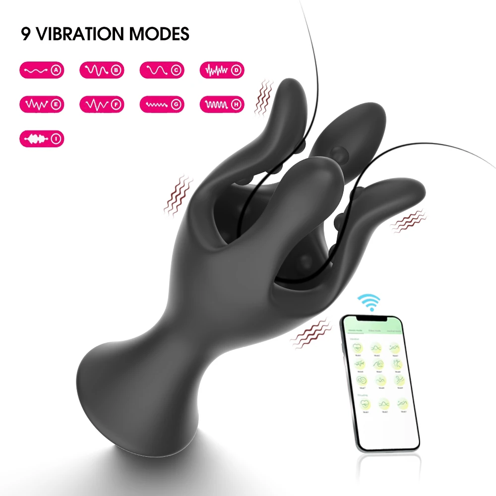 YPM APP Control Four claw fish penis Trainer Penis Massage Male Masturbator Cup 9 vibration Mode Men Pleasure toy