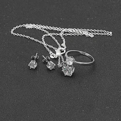 Women Wedding Jewellery Set Plating 925 Silver Designs Best Selling Wholesale Fashion Dubai Jewelry