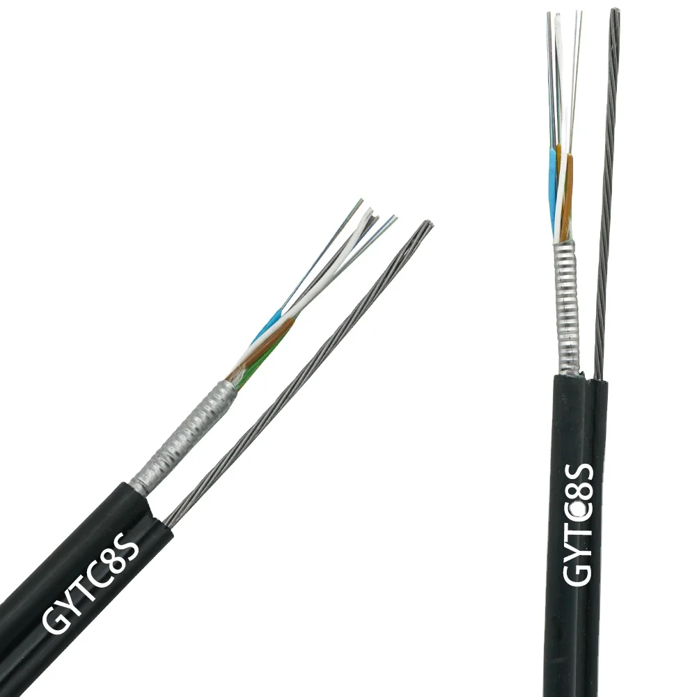Outdoor 2-144 Cores Fiber Optic Cable GYTC8S Armored Self-support Optic Fiber Cable Gytc8s