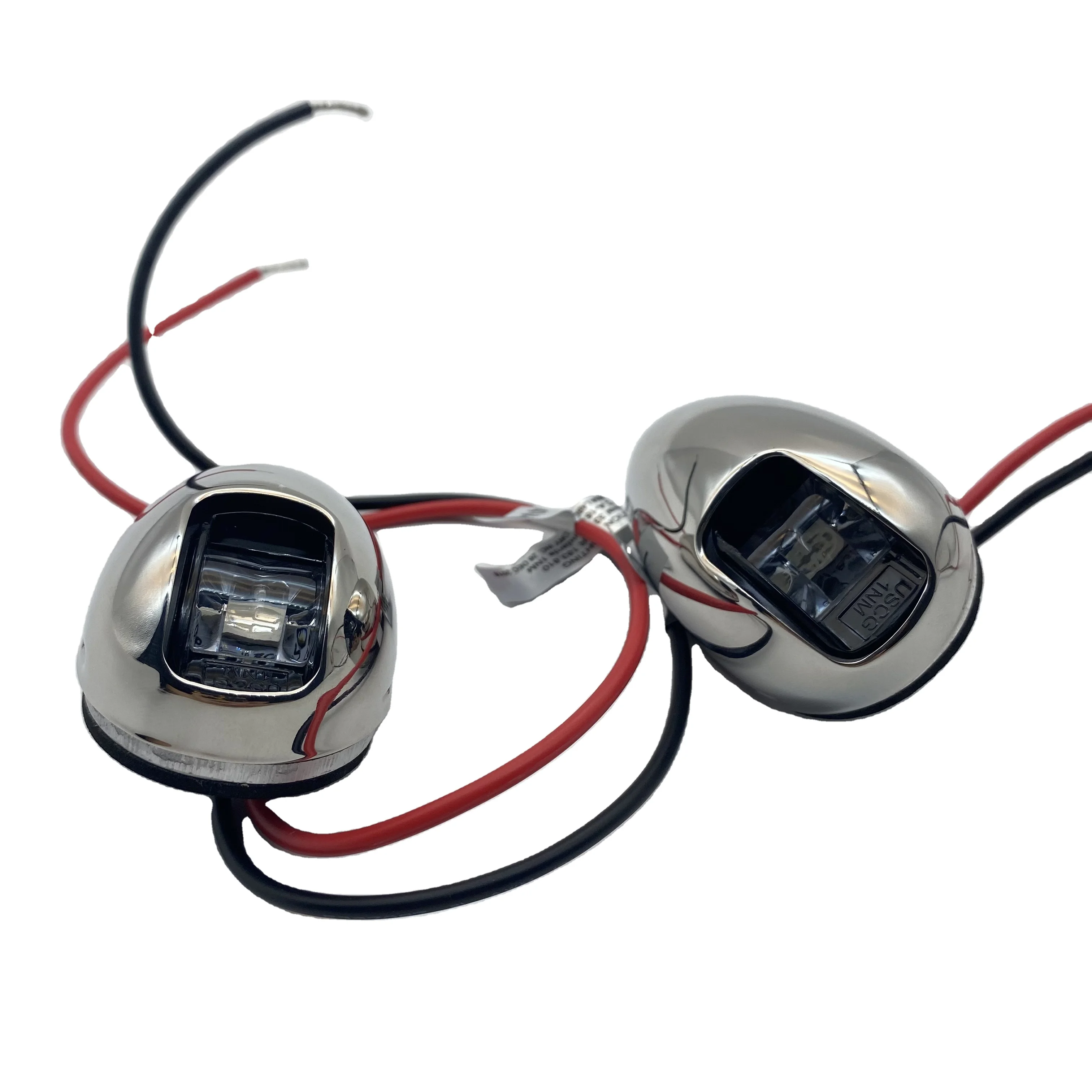 Black Pair Plastic Navigation Light Signal Lamp Sidelight For Marine Boat Yacht Accessory