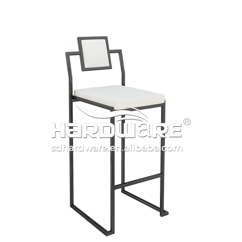 Cheap Metal Luxury High Home Leather Bar Stools With Back For Kitchen Modern