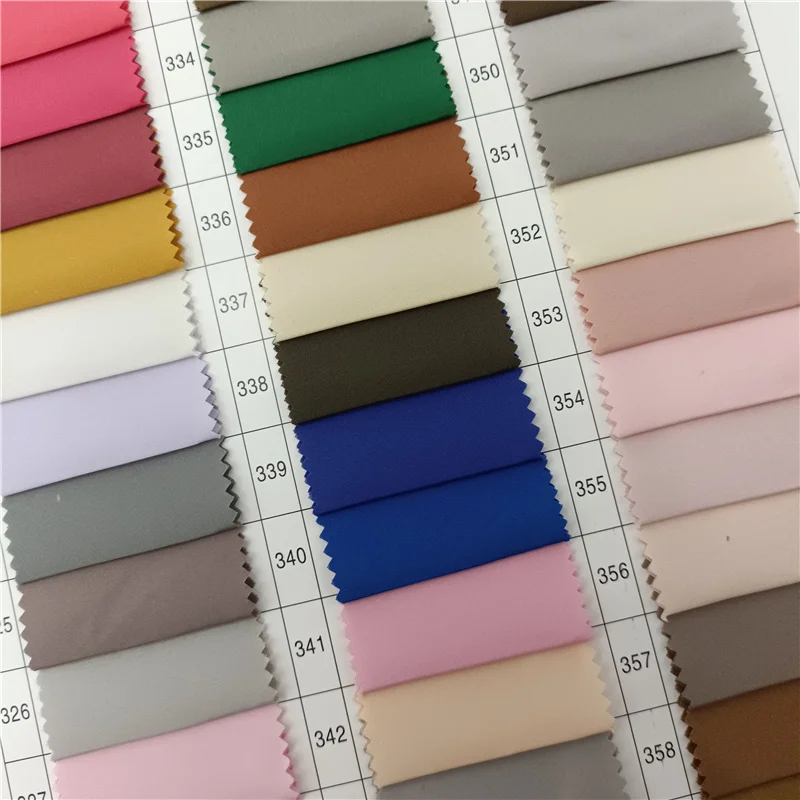 Waterproof Polyester Smooth Surface Lightweight Woven Knitted Coated Pongee Lining Fabric  for Fashion Garment Clothes
