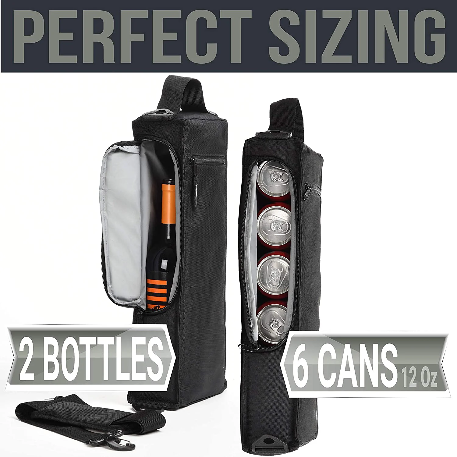 Free sample 6 Pack Can Carrier Tote Insulated Bottle Cooler Bag Water Beer Holder for Travel with Secure Carry Handle