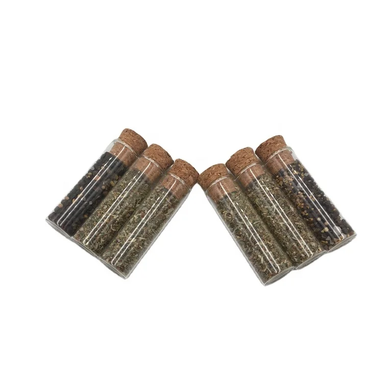 Experimental Laboratory Glassware Flat Bottom Glass Test Tube with Cork