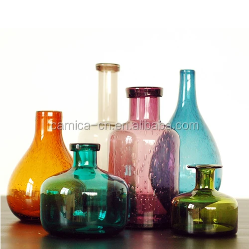 1L  Glass Carafe Juice Glass Jar vases glasses  Modern Custom Type Unique Transparent Cylinder Wedding  Flower Vase