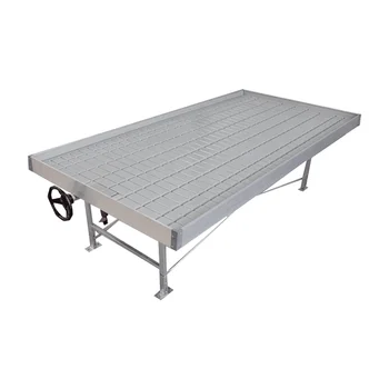 Greenhouse Rolling Benches Nursery Seedbed Hydroponic Table Ebb And Flow Rolling Bench For Hemp