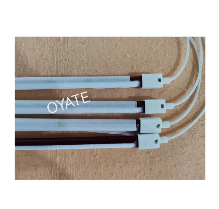 740mm 230v 2300w ruby infrared halogen lamp half white infrared heating lamp