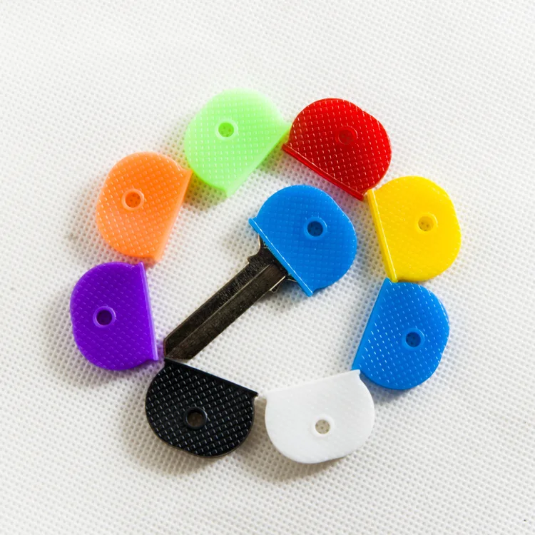 Custom Silicone Key Cap Organizer Keychain Cover Caps Plastic Identifier Rings Label Tags Large House Head Protect