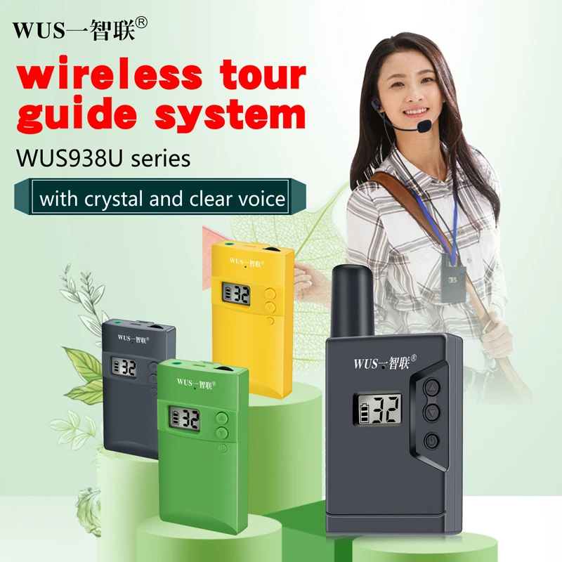 Digital Tour Guide Walkie Talkie for one-way Communication,wireless tour guide devices transmitters and receiver