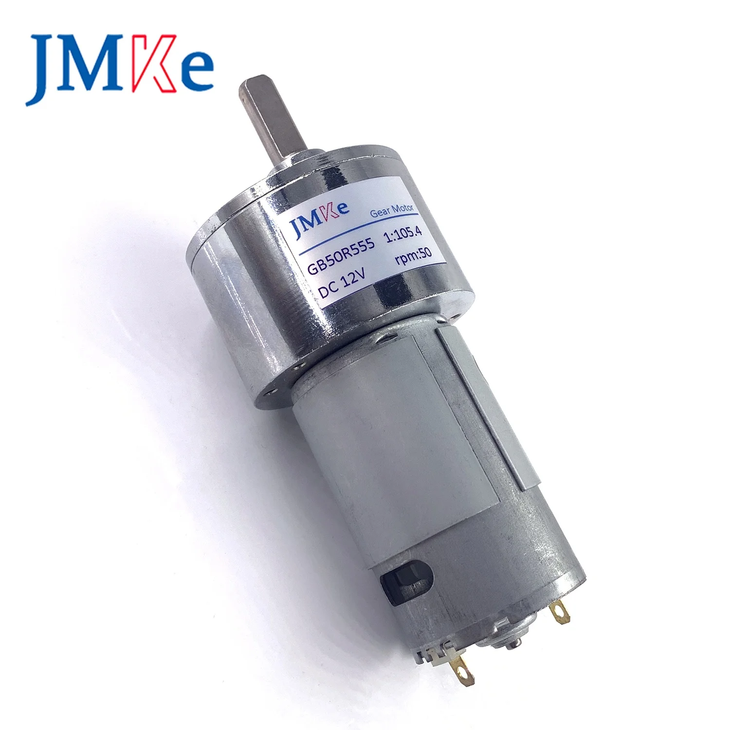 JMKE GB50R555 Brushed DC Motor DC Gear Motor for Toys 50mm Dia Micro Motor Customized Metal Steel 3mm Round Permanent Magnet