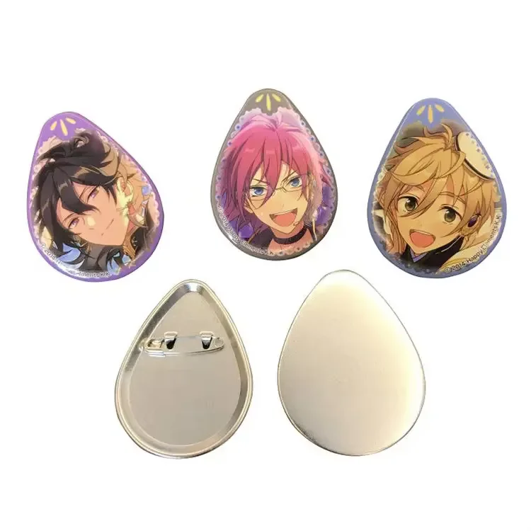 68*56MM Water Droplets Shape Button Maker Kit Badge Making Machine+Paper Cutter+100pcs Badge Buttons