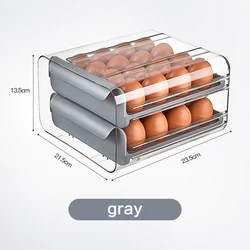 House Kitchen storage box refrigerator  chicken grid drawer type egg storage boxs bins egg storage plastic