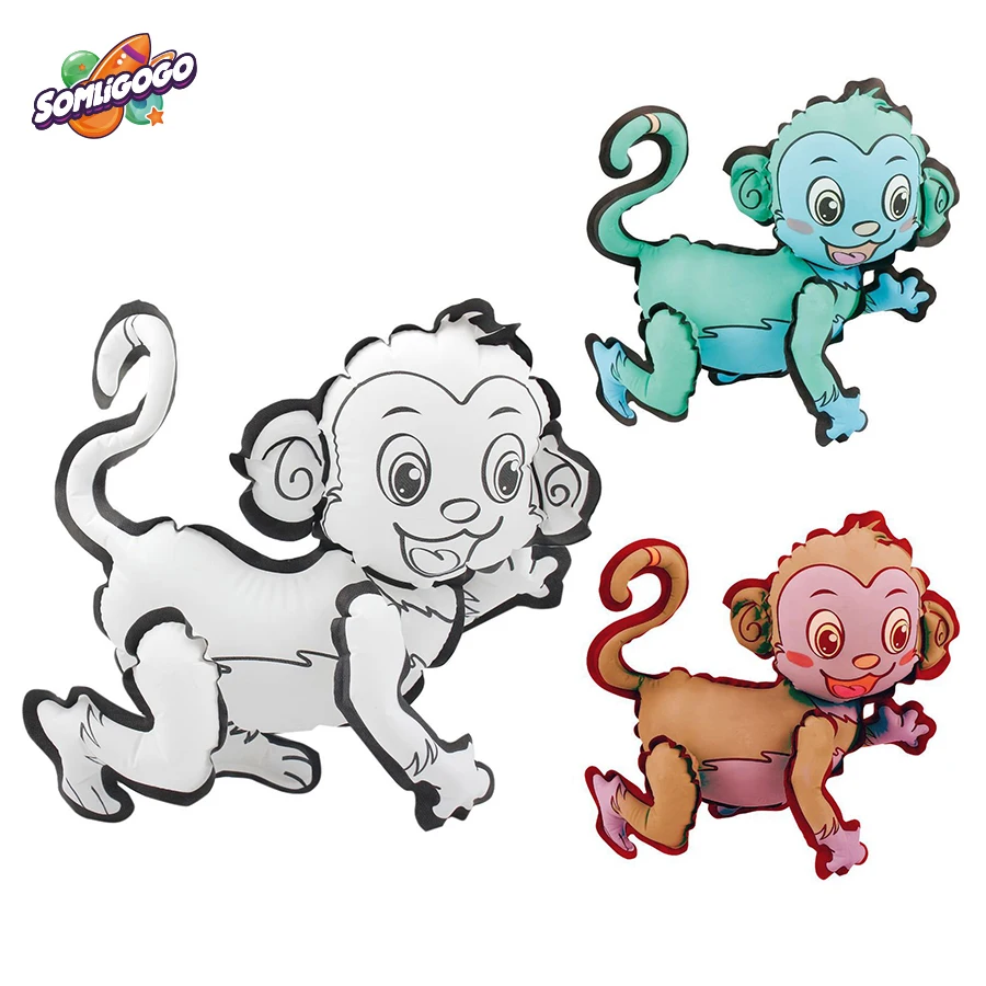 SL 3D Animal Balloon DIY Coloring Hand Painted Drawing Inflatable Toys Set