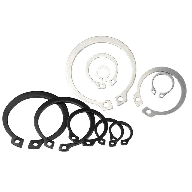 OEM Wholesale Black Carbon 4mm-36mm External Circlip Stainless Steel Din 471 External Spring Retaining Rings