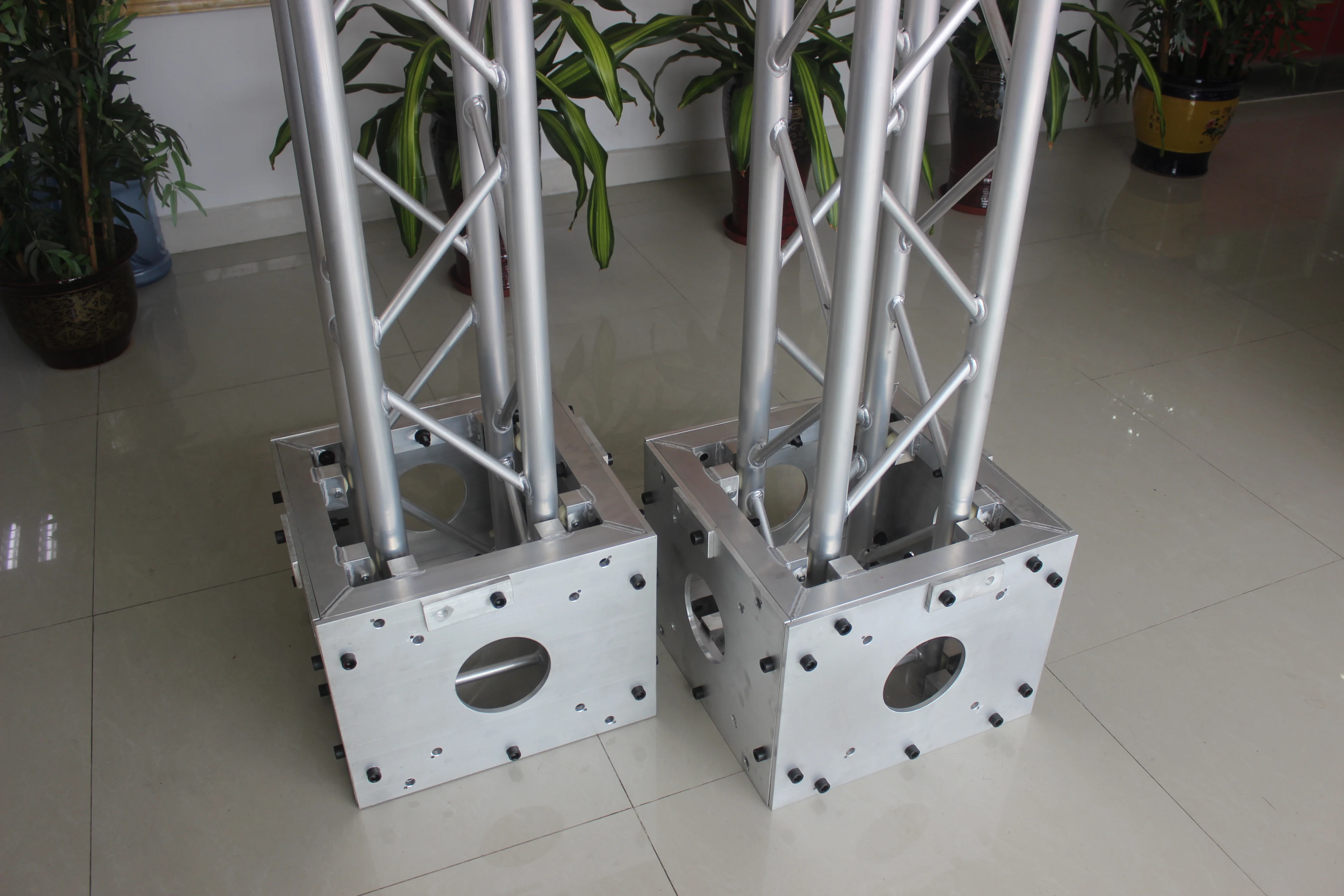 Aluminum truss sleeve block for 290*290mm spigot truss system tower lifting blocks