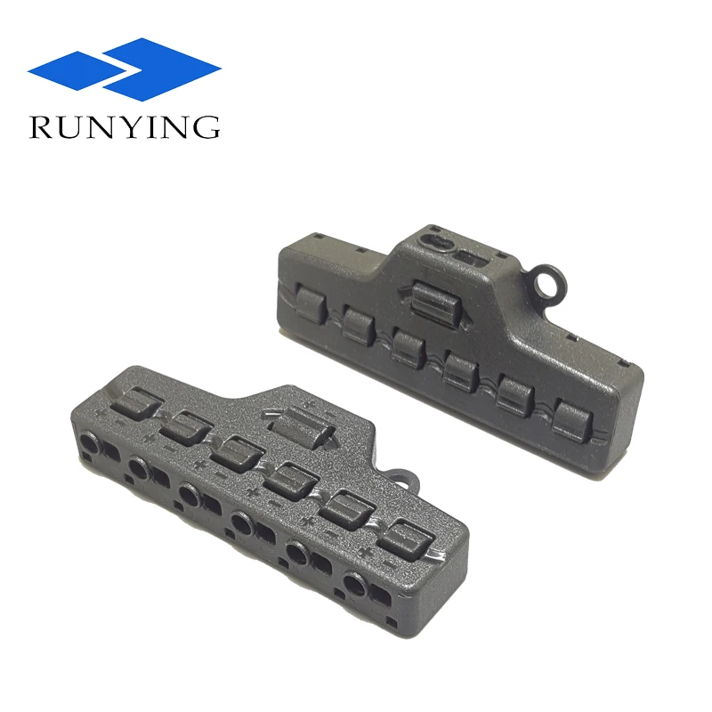 Factory Wholesale LED 1 in 6 out Push In Wire Connection Cable Split Connector with DC Power Parallel Splitter
