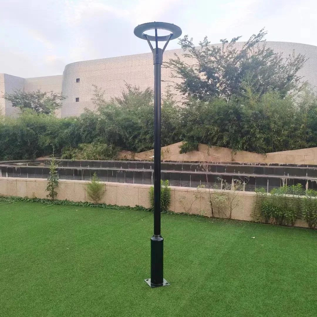 Top circular outdoor lamp post aluminum IP65 garden lamp post Street parking lot landscape garden lamp post