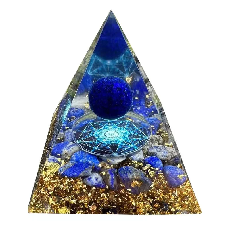 Wholesale Hot Sale Crystal Pyramid Reiki Chakra Lapis Lazuli Healing Meditation Orgone Pyramid Crystals