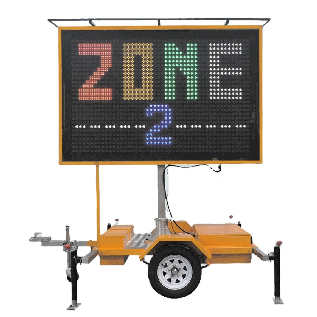 Led Display Matrix Message Board Road Safety Traffic Warning Signs Display Trailer Variable Message Sign