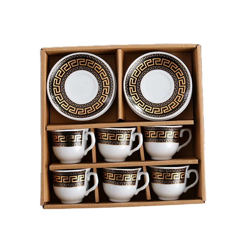 Casual arabic coffee set creative ceramic tea set ethiopia ceramic tea mug porcelain cup dish habesha coffee set traditional