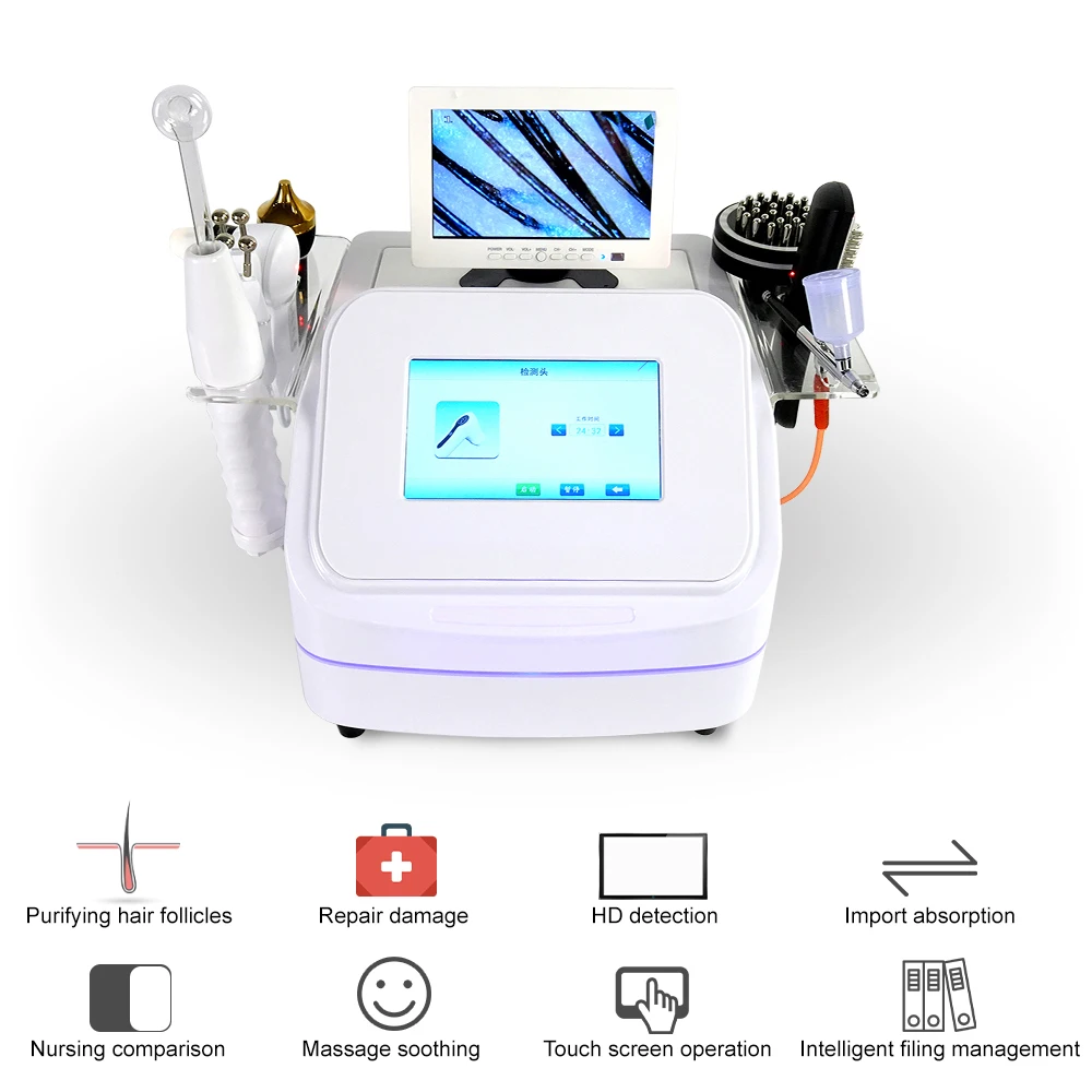 multifunctional hair scalp HD Screen camera skin and hair analyzergrowth machine scalp massage treatment devices