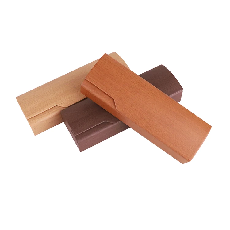 Ready Stock box wholesale custom Copy wood New Design Frame Optical Eyewear PU Cases Glasses Box Case